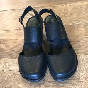 Born Hand Crafted Black Leather Mary Janes.